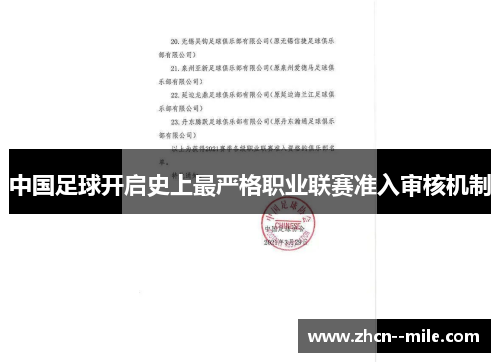 中国足球开启史上最严格职业联赛准入审核机制 中国足球开启史上最严格职业联赛准入审核机制